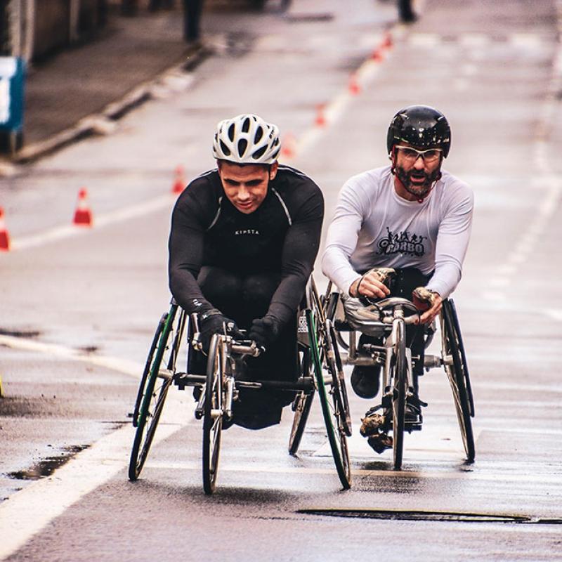 Two Men on Bikes