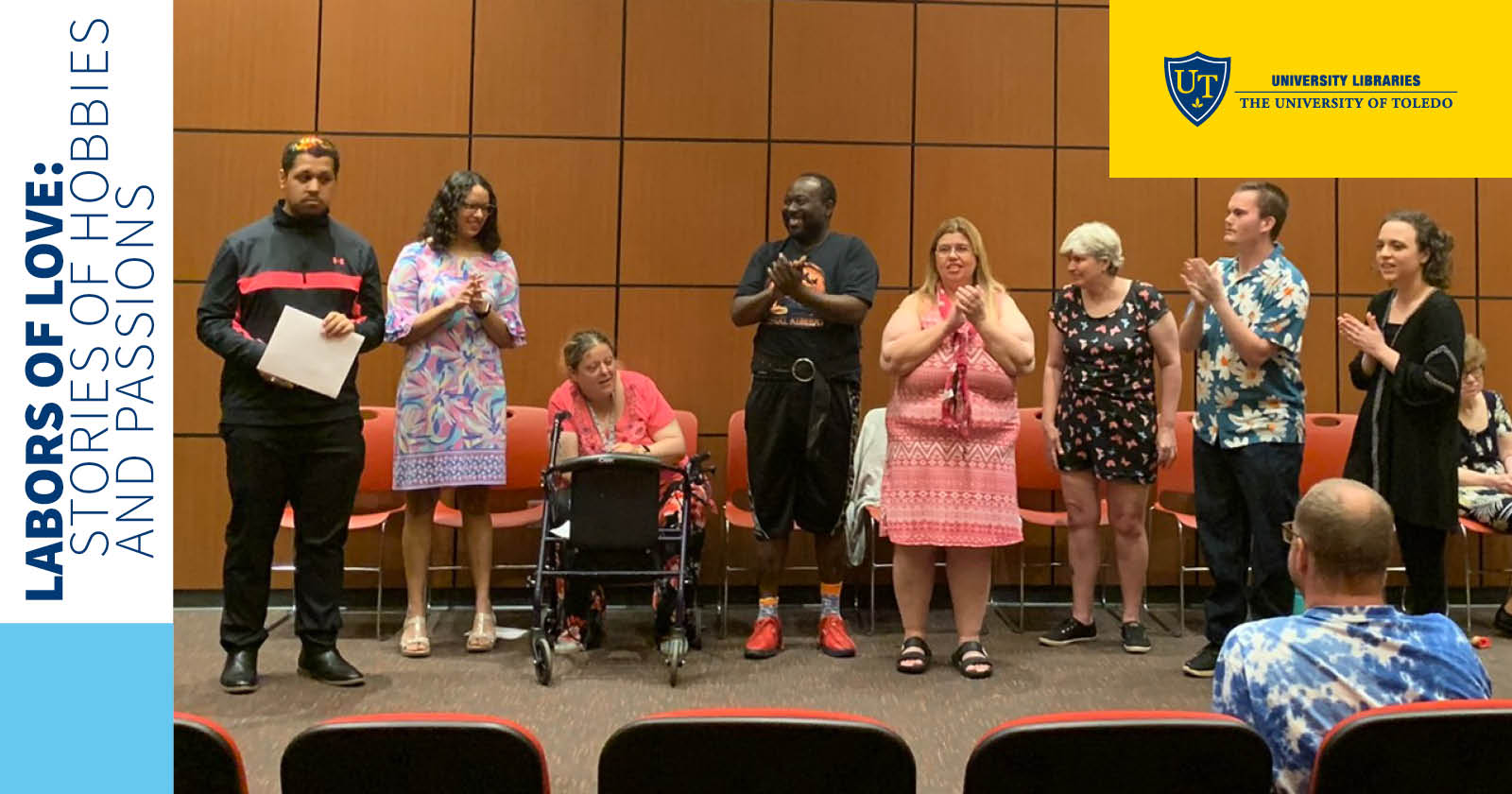 Self Advocates on stage during the spring 2022 Adaptive Storytelling Workshop Performance.