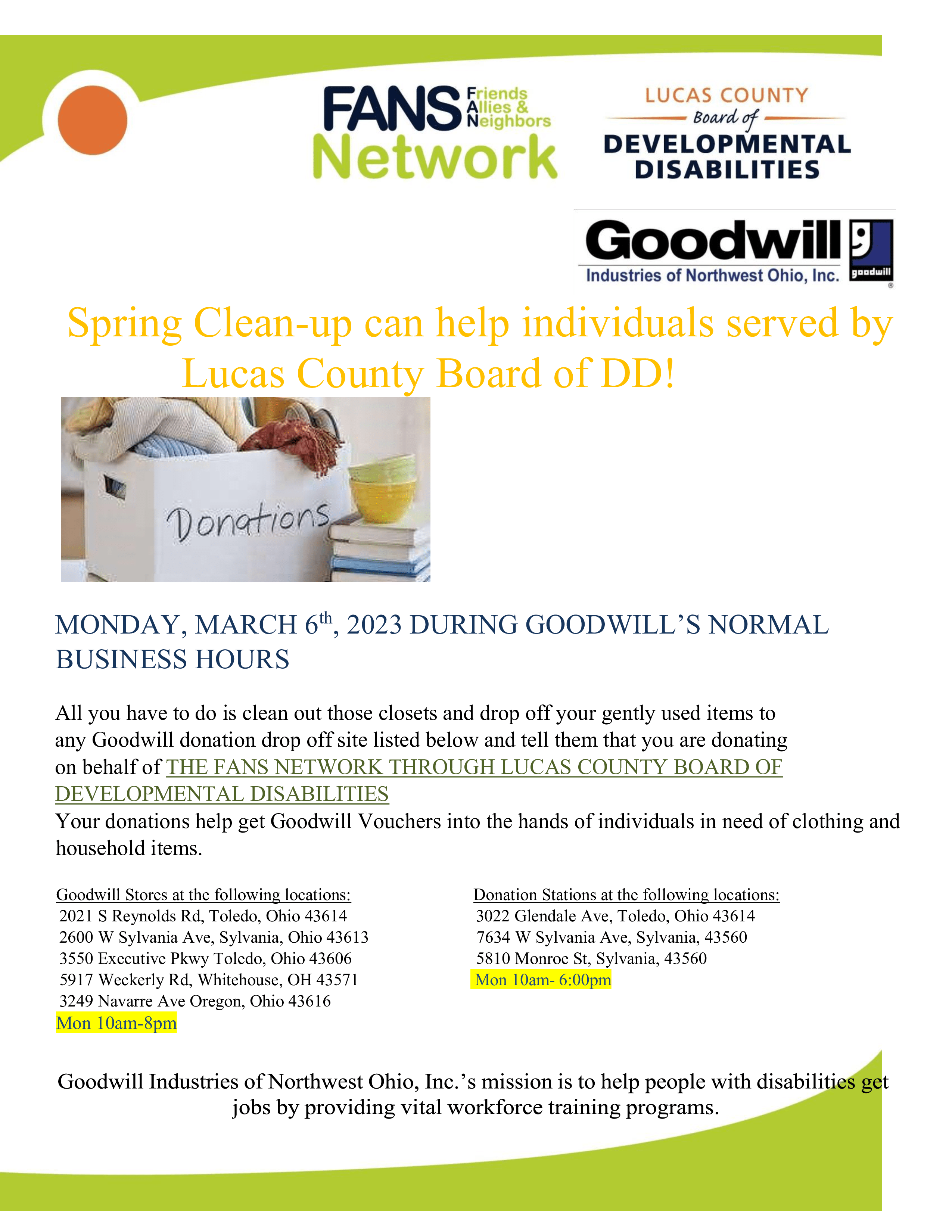 Goodwill Donation Drive