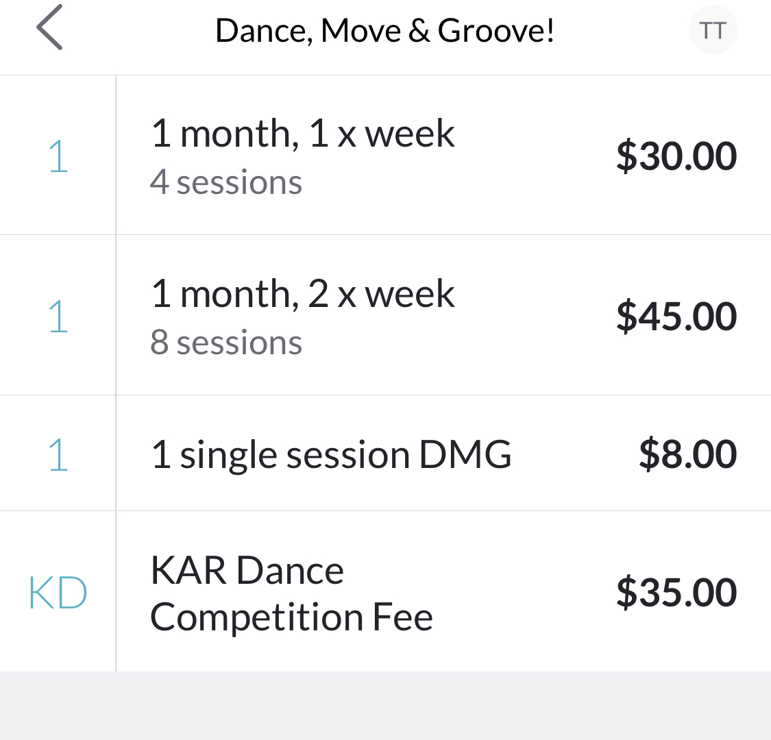 dance move and groove pricing
