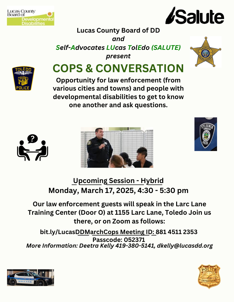 SALUTE Cops and Conversation flyer