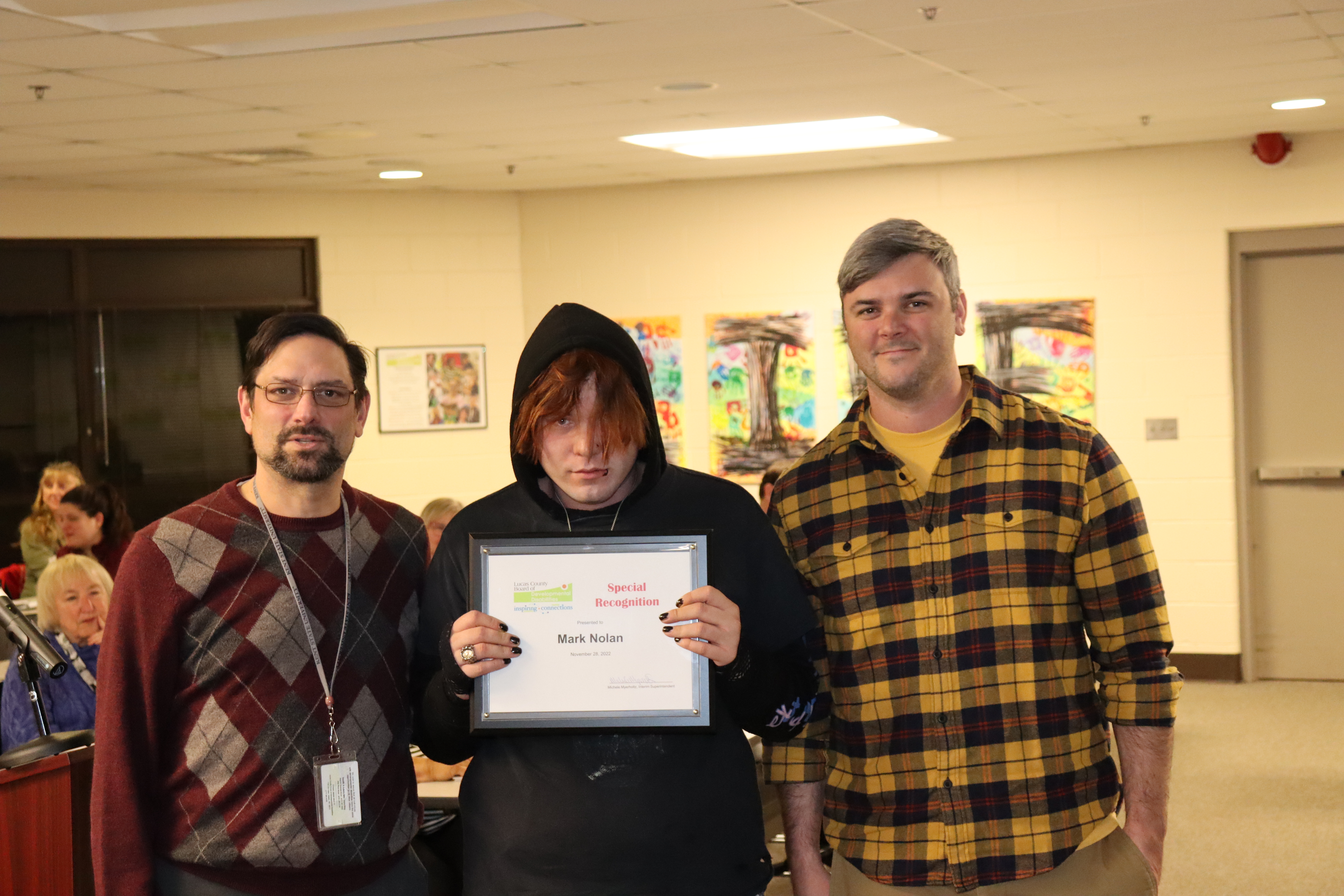 Mark flanked by SSA Coordinator Donn Wobser, left, and SSA Daniel Head