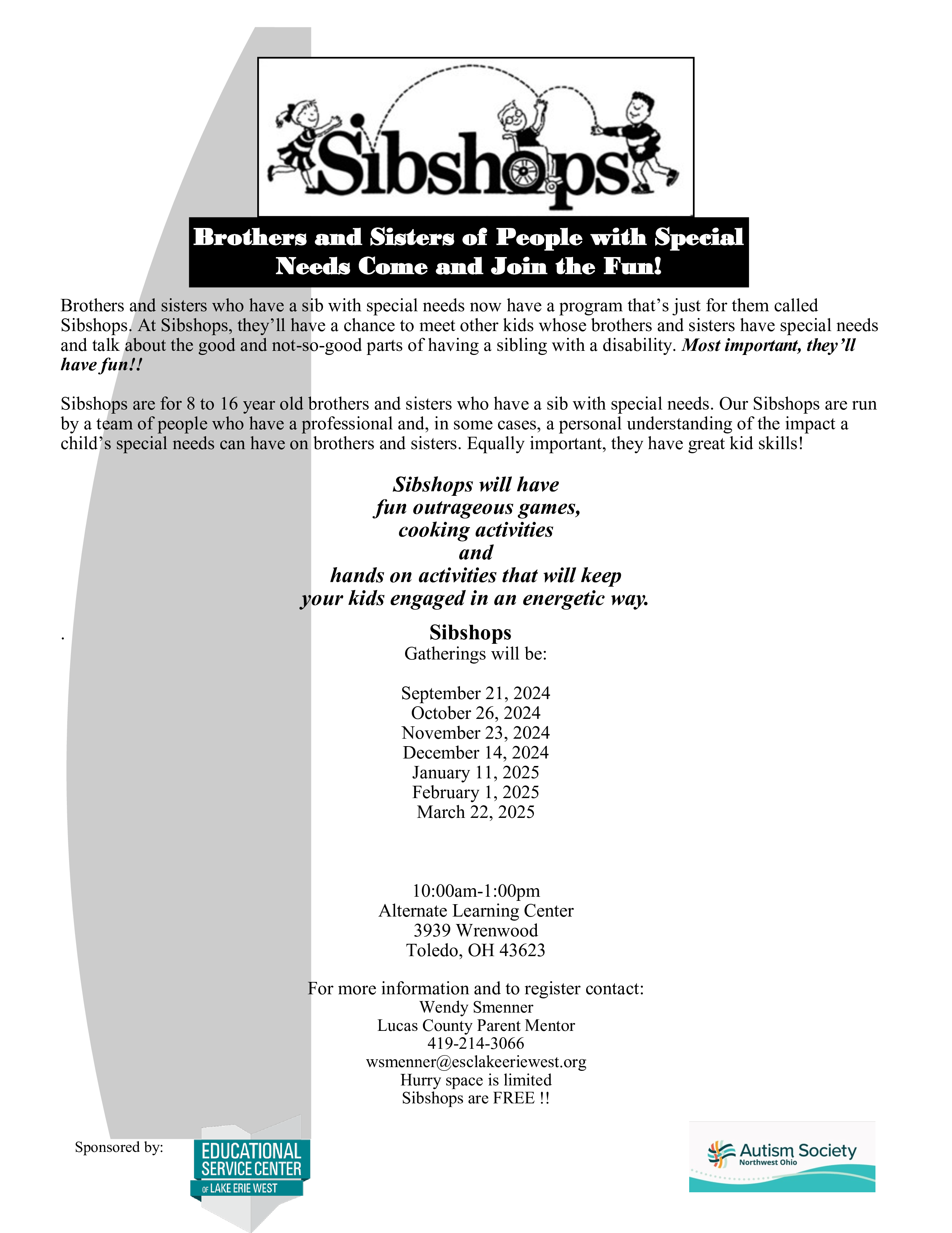 Sibshops flyer