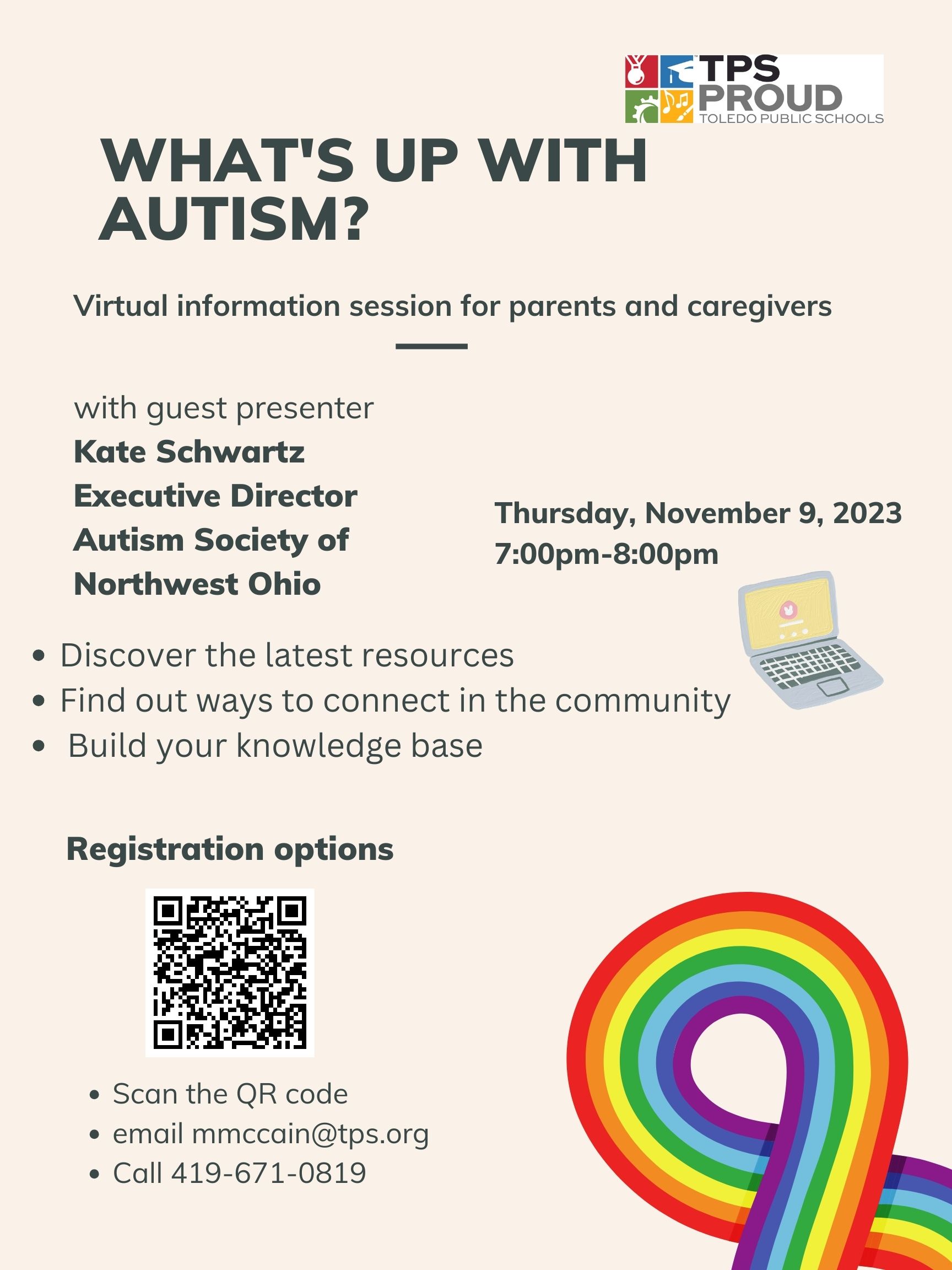 autism flyer with graphics