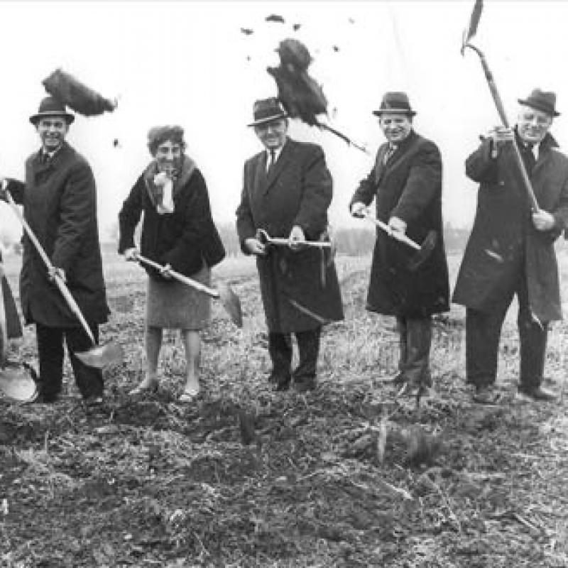 Breaking ground for a new facility, 1965