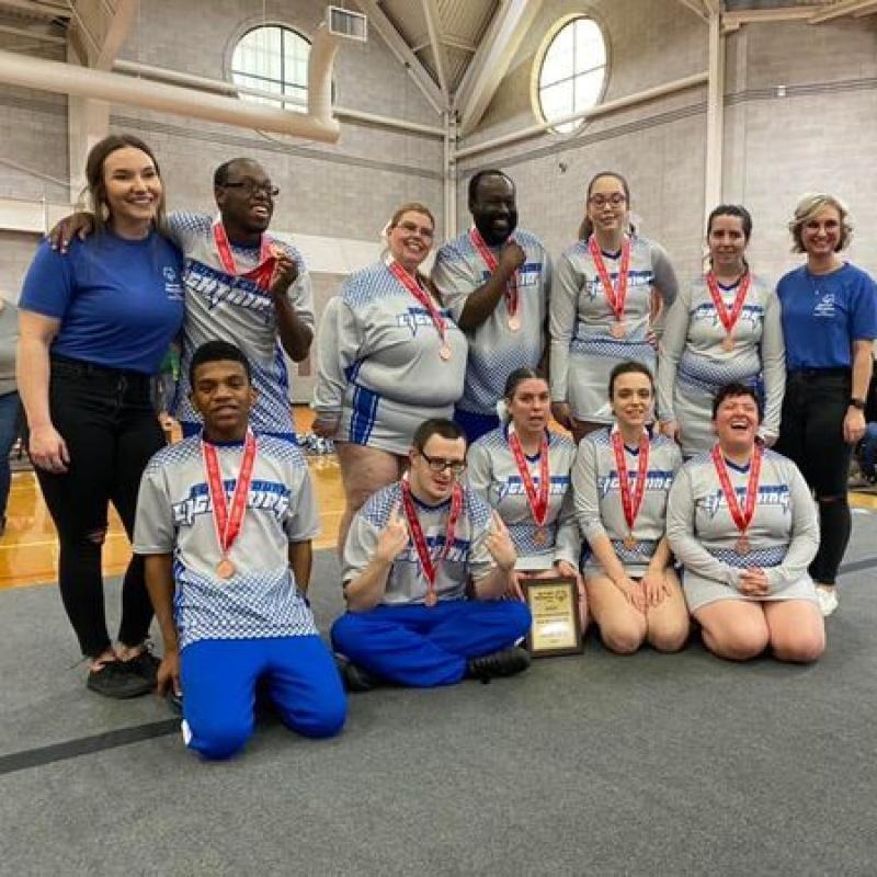 A Sports Team Winning Medals