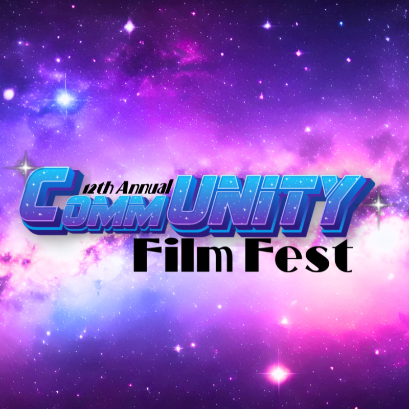 CommUNITY FilmFest Space themed logo