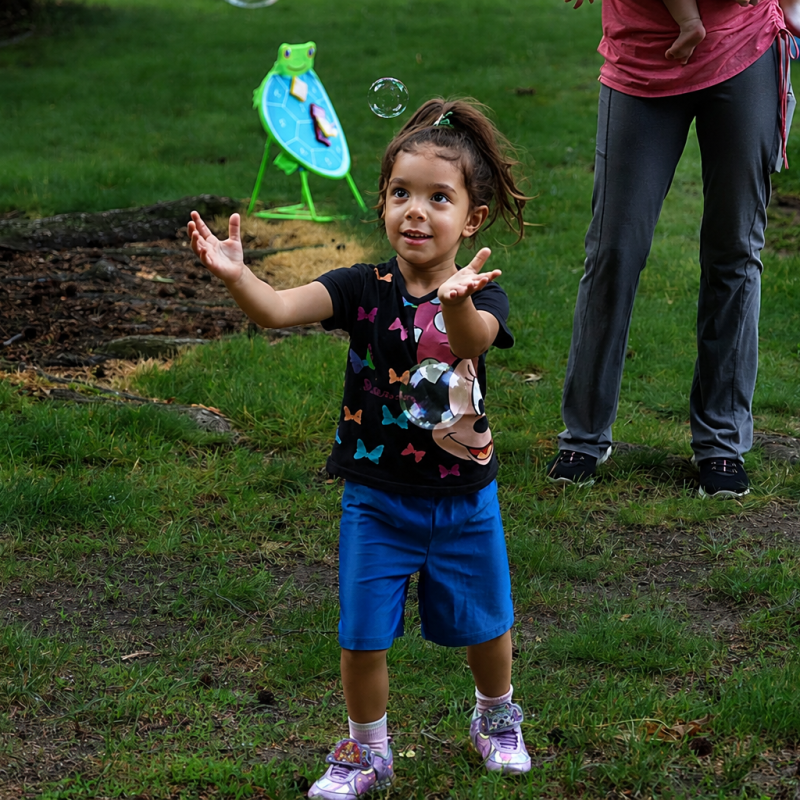 Child with bubbles