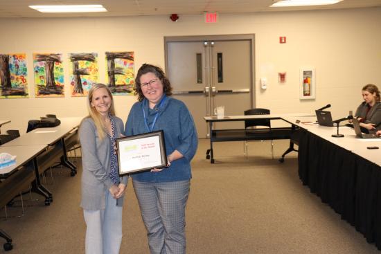 Heather McVay, right, with SSA Director Kristin Aemisegger