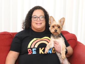 Bethany Henry with her pup, Snickers